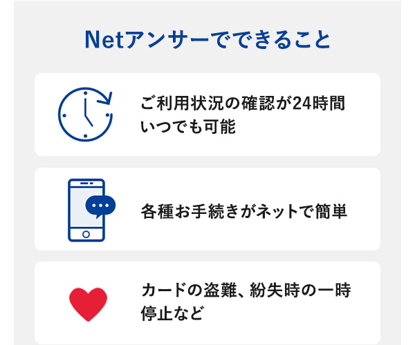 Netアンサーでできること